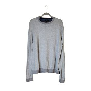 Ted Baker Grey Cotton Silk Blend Lightweight Sweater